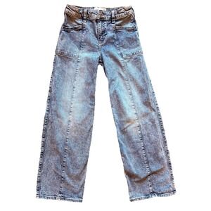 Abercrombie Kids Sz 11/12 Regular Light Wash High Rise Wide Leg Jeans